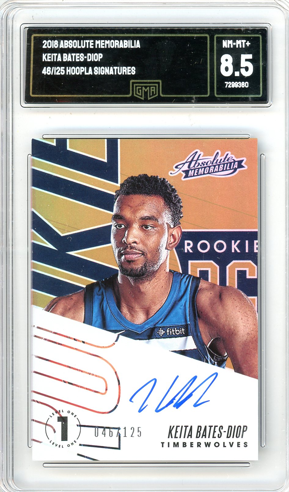 2018 Absolute Memorabilia Keita Bates-Diop Graded Rookie Card Autograph GMA 8.5