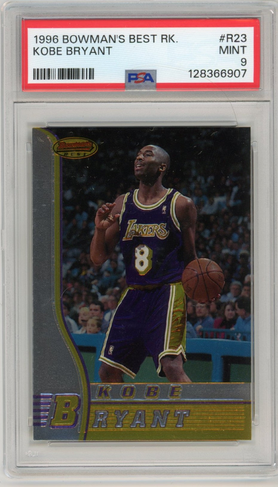 1996 Bowman's Best Kobe Bryant Graded Rookie Card PSA 9