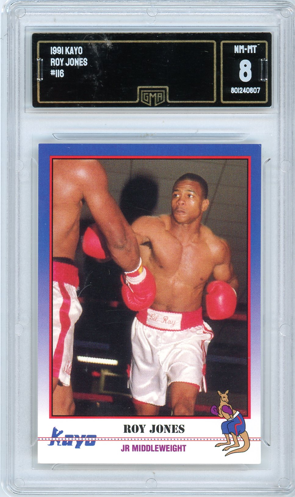 1991 Kayo Roy Jones Graded Boxing Rookie Card #116 GMA 8