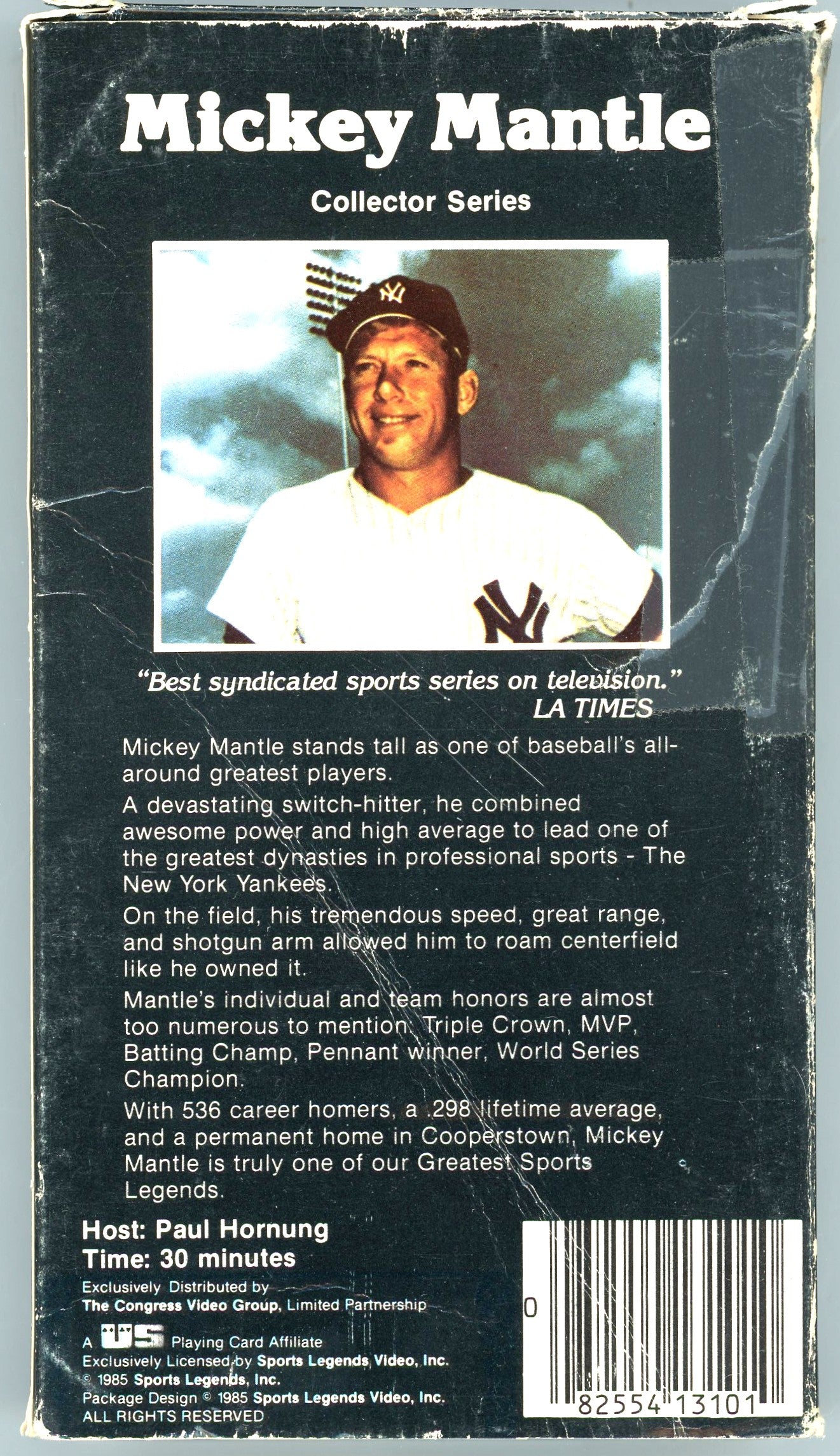 1985 Greatest Sports Legends Mickey Mantle Collector Series Vintage VHS Tape