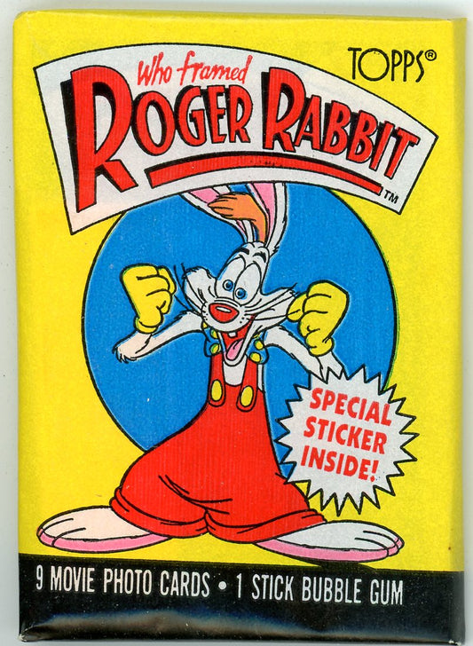 1987 Topps Who Framed Roger Rabbit? Movie Trading Card Pack (9 Cards)