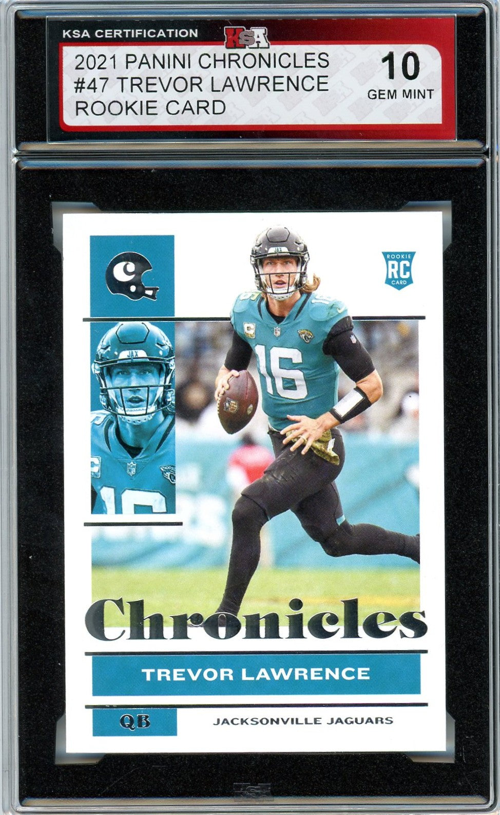 2021 Panini Chronicles Trevor Lawrence Graded Rookie Card #47 KSA 10