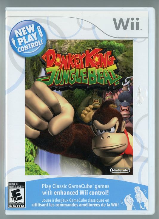 2009 Nintendo Donkey Kong Jungle Beat Wii Video Game Disc In Box