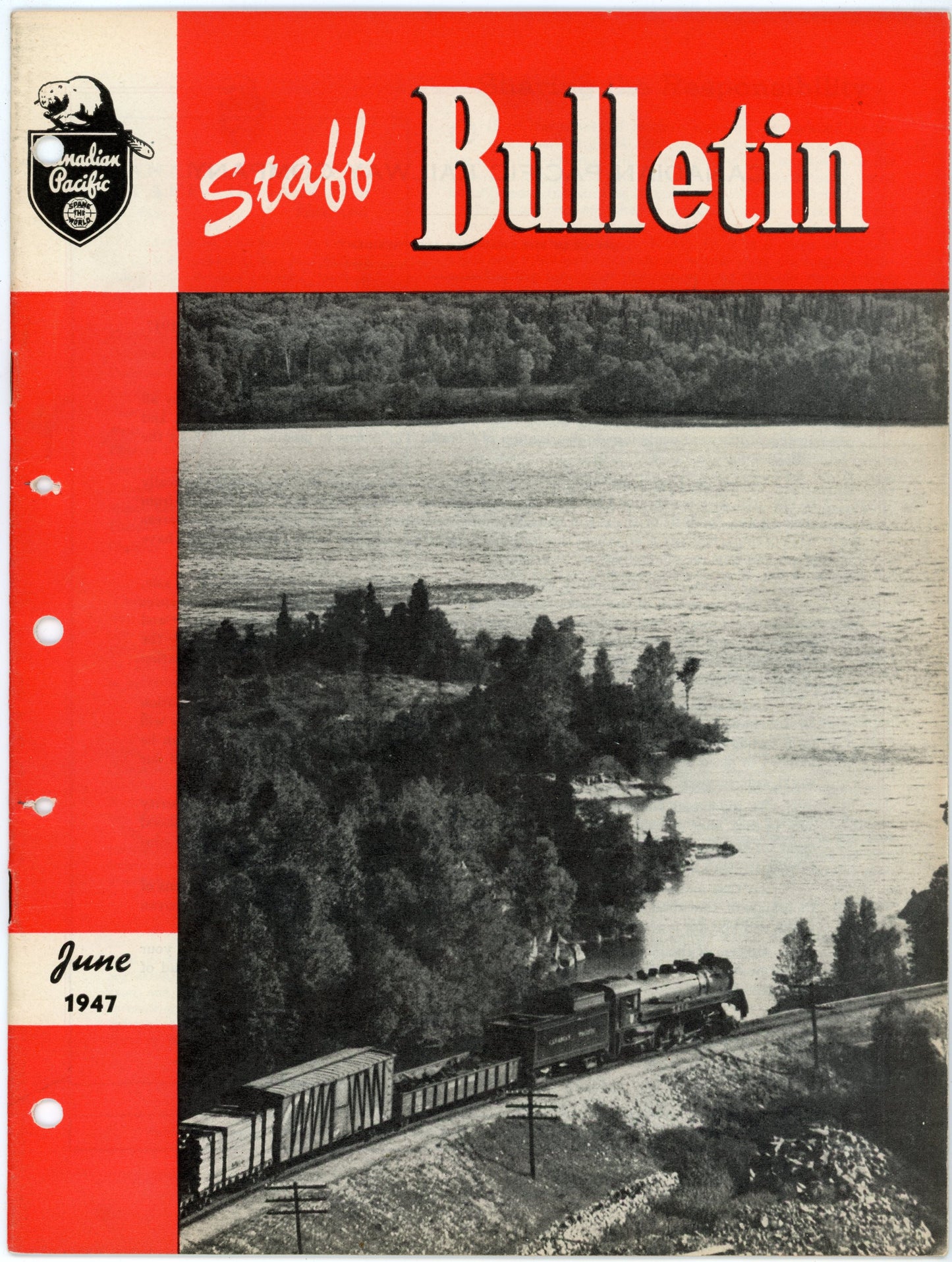 Canadian Pacific Railway Staff Bulletin No. 135 (June, 1947) Vintage Magazine Bilingual