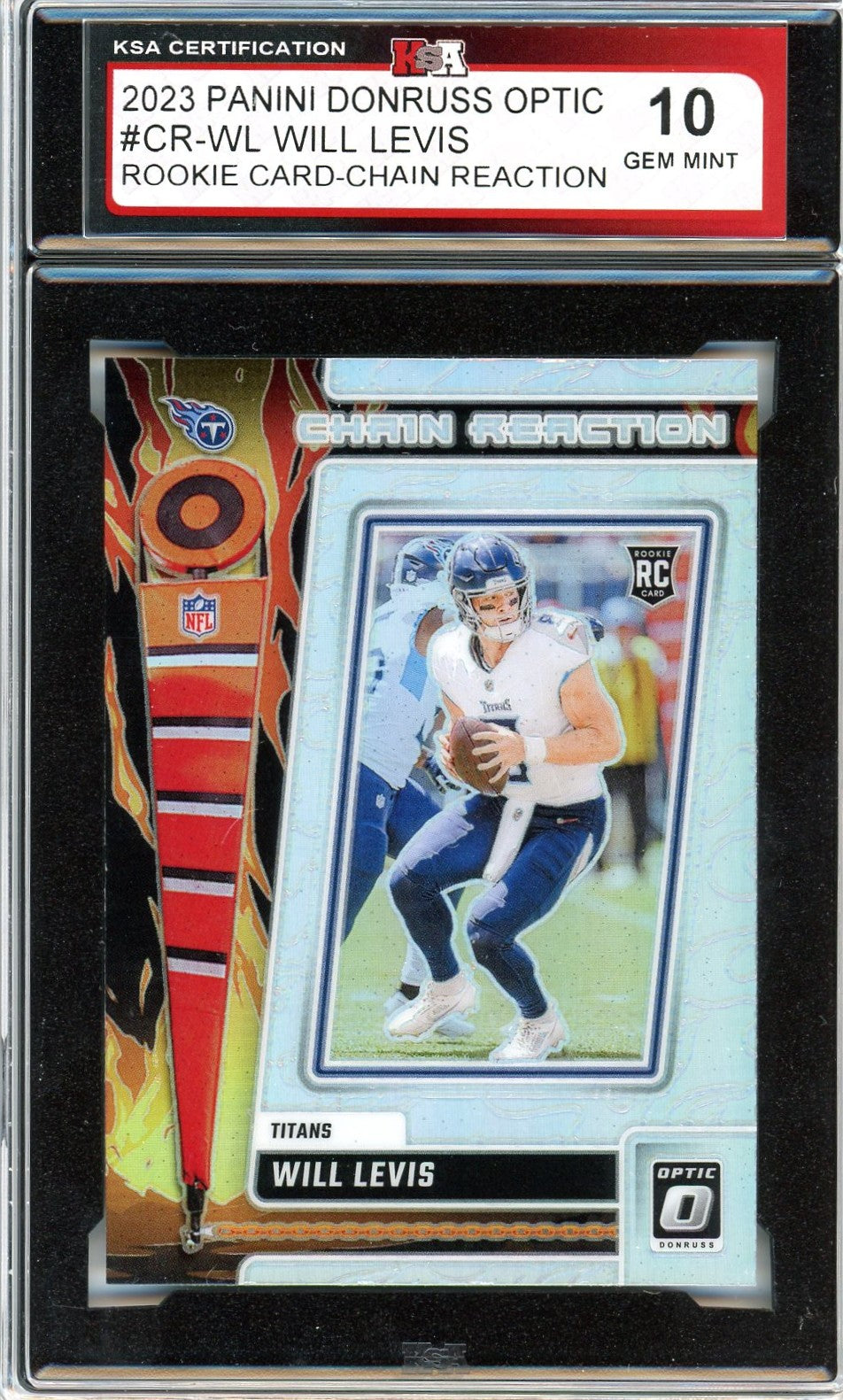 2023 Panini Donruss Optic Will Levis Graded Rookie Card #CR-WL KSA 10
