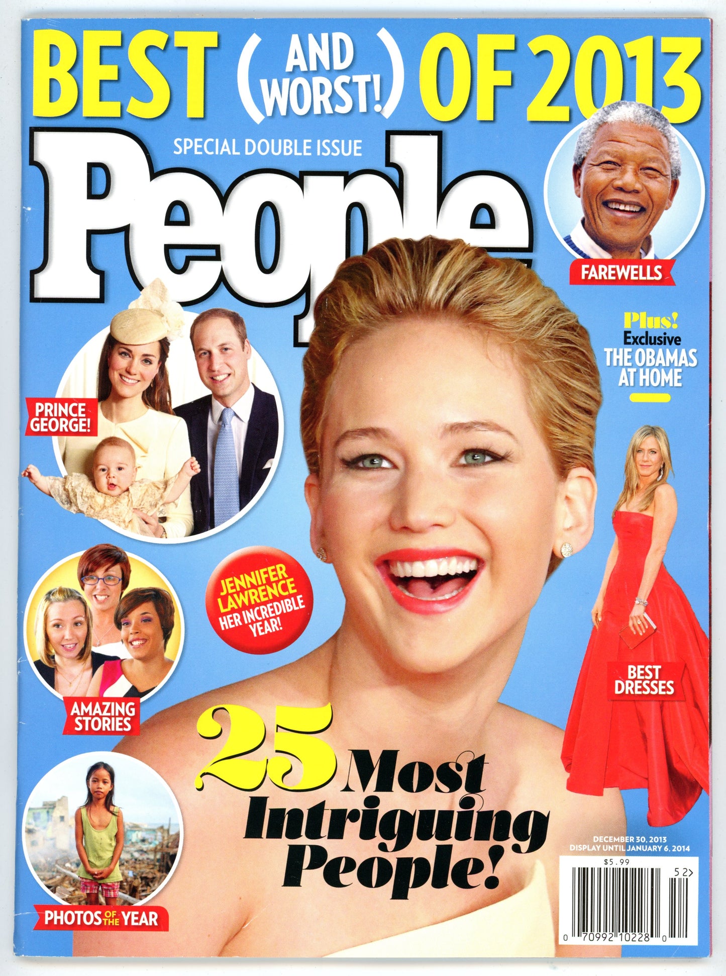 People Special Double Issue Vintage Magazine (December 30, 2013) Jennifer Lawrence Cover