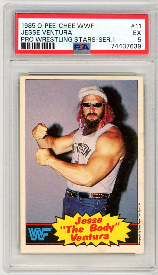 1985 O-Pee-Chee WWF Pro Wrestling Stars Jesse Ventura Graded Card PSA 5