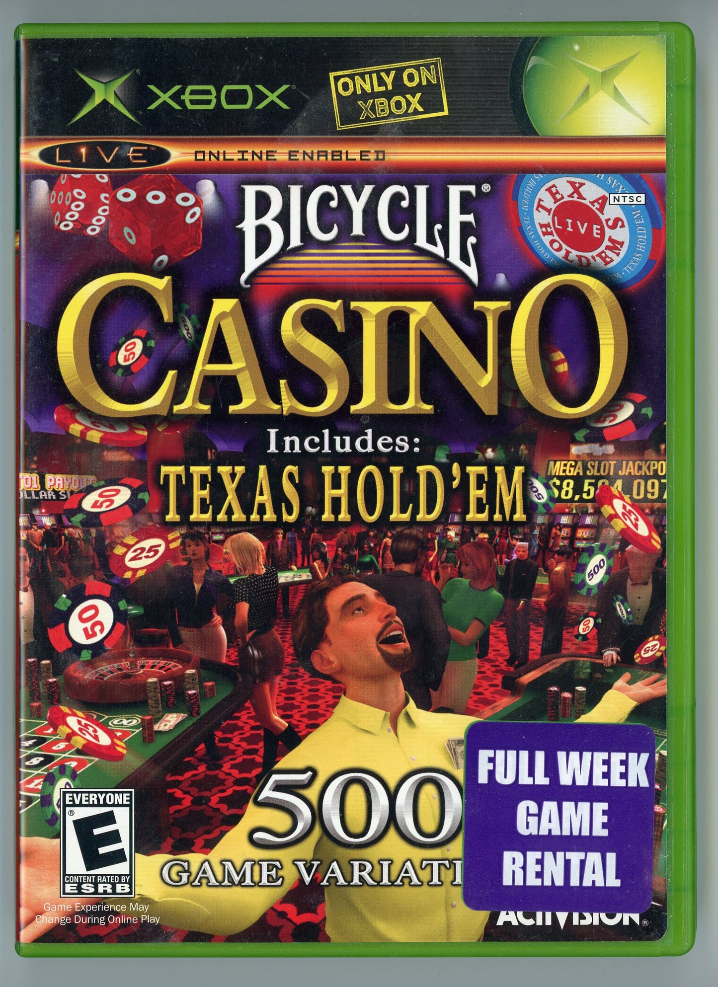 2004 Activision Bicycle Casino Xbox Video Game Disc In Box