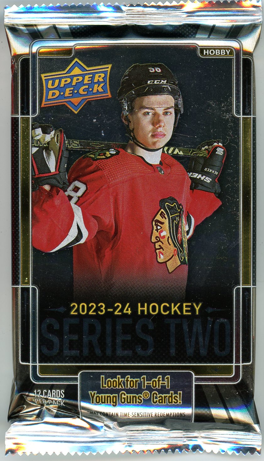 2023/24 Upper Deck NHL Hockey Series 2 Hobby Pack (12 Cards)