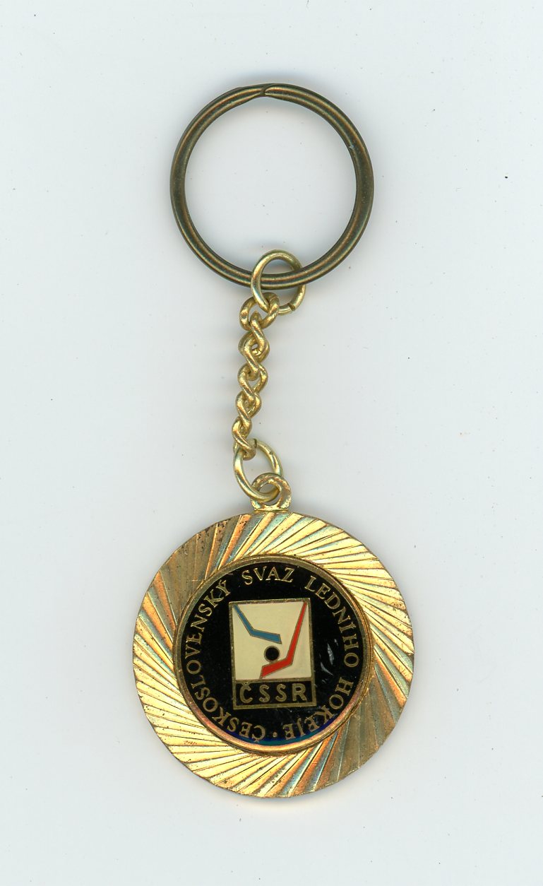 1970s Czech Ice Hockey Association CSSR Vintage Collectible Keychain