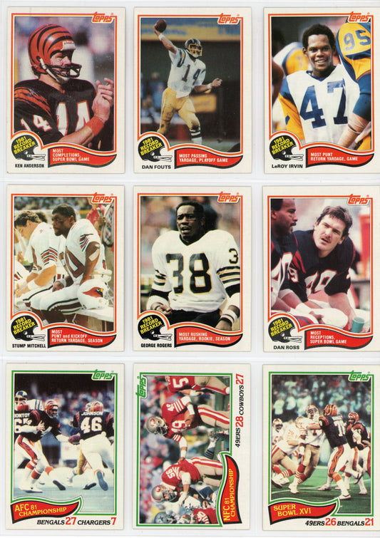 1982 Topps NFL Football Card Complete Set (528 Cards) Lawrence Taylor Rookie