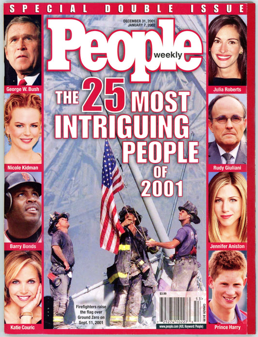 People Special Double Issue Vintage Magazine (December 31, 2001) 25 Most Intriguing People