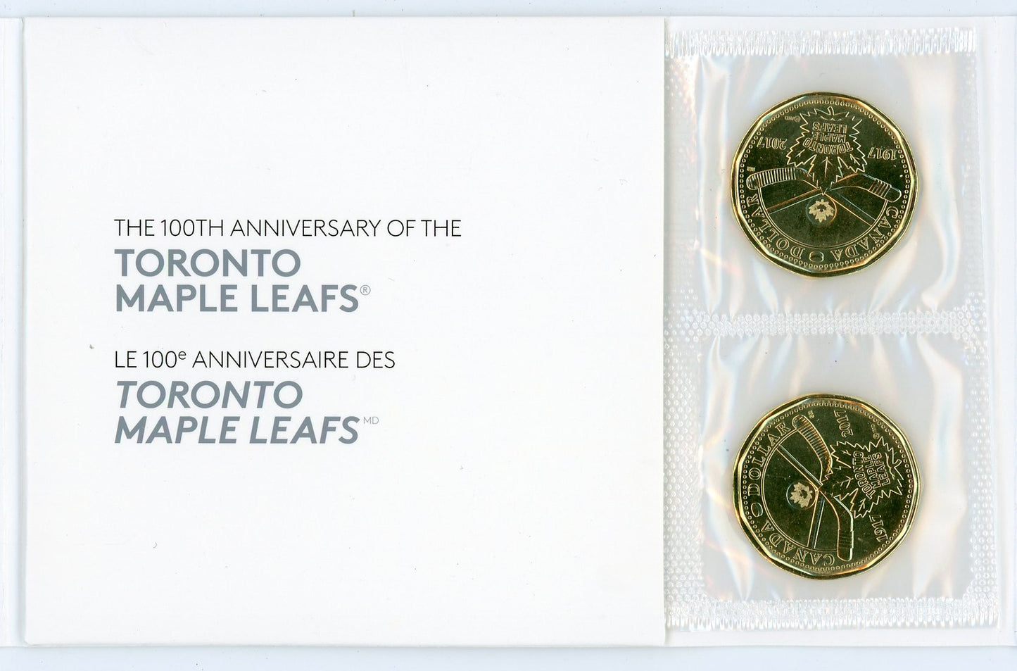 2017 Royal Canadian Mint Toronto Maple Leafs 100th Anniversary $1 Circulation Five-Coin Pack