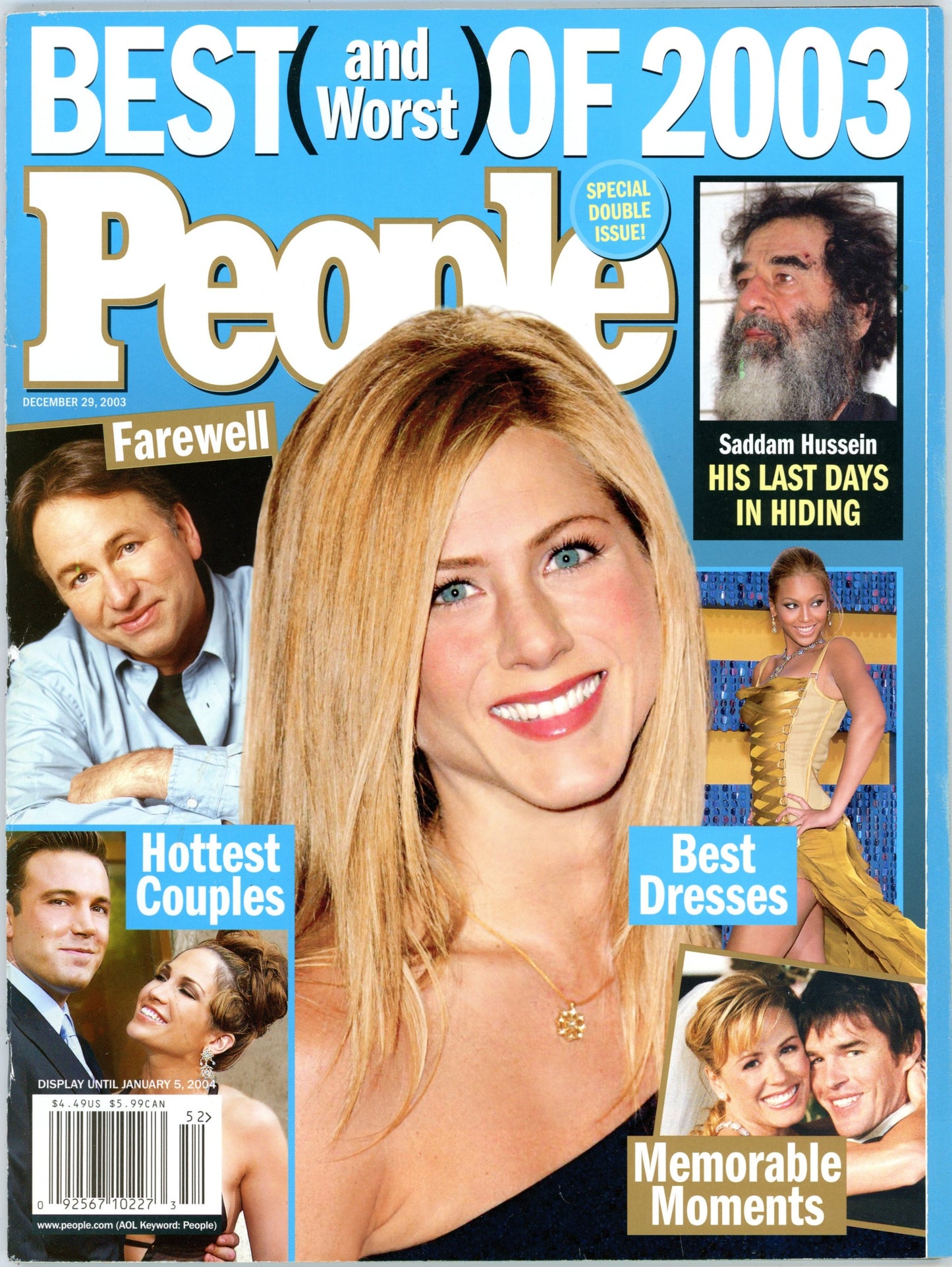 People Special Double Issue Vintage Magazine (December 29, 2003) Jennifer Aniston Cover