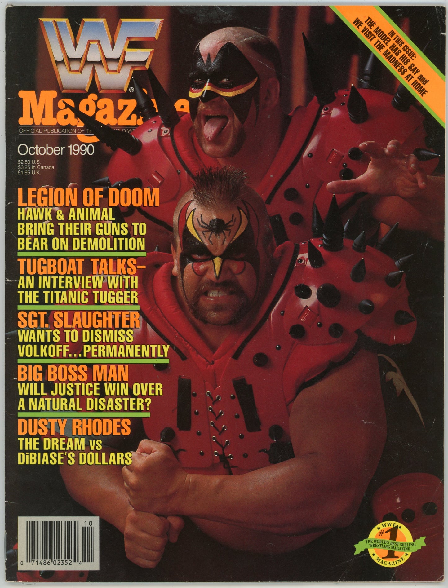 WWF WWE Vintage Wrestling Magazine (October 1990) Legion of Doom Cover