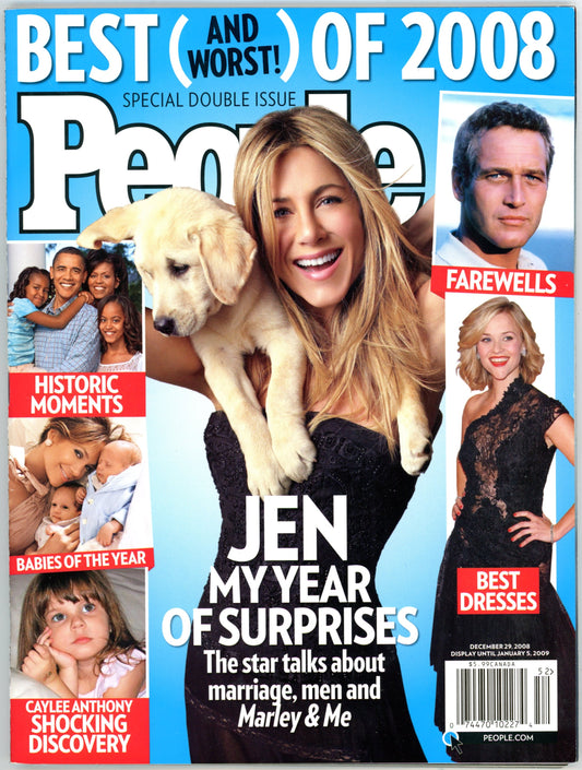People Special Double Issue Vintage Magazine (December 29, 2008) Jennifer Aniston Cover