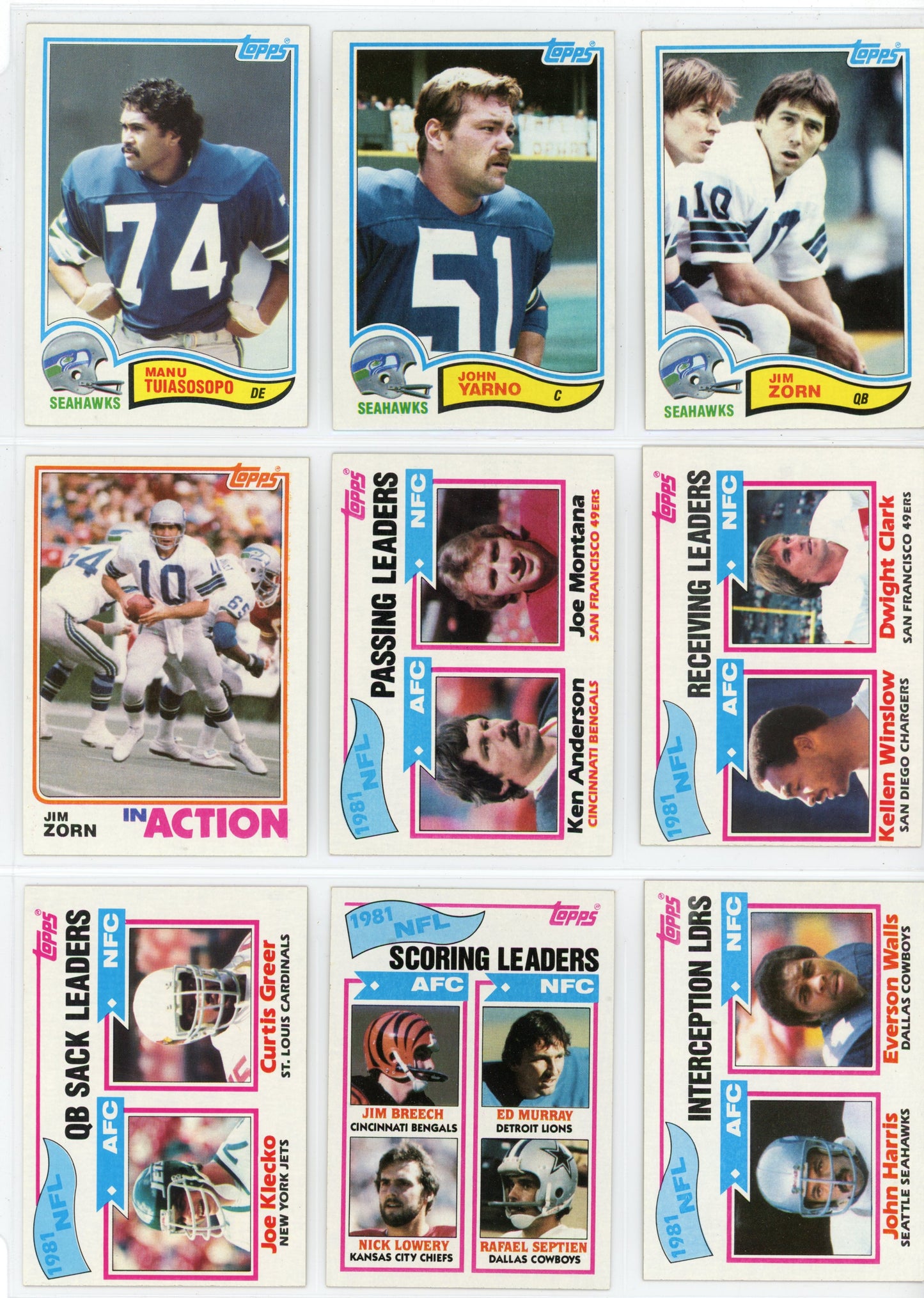 1982 Topps NFL Football Card Complete Set (528 Cards) Lawrence Taylor Rookie