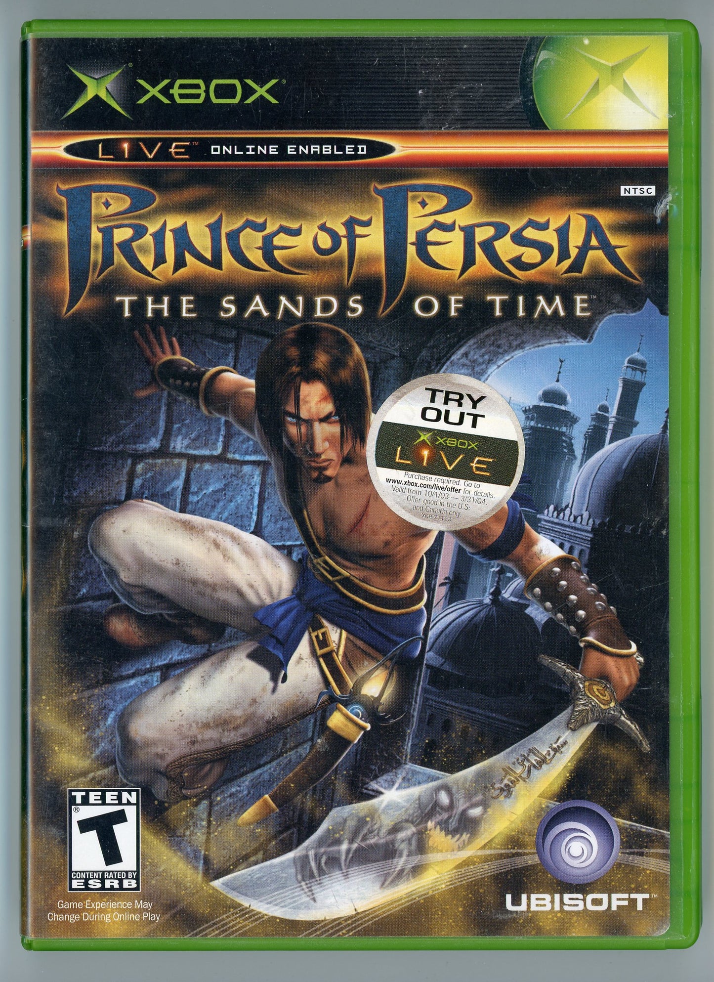 2003 Ubisoft Prince of Persia: The Sands of Time Xbox Video Game Disc In Box