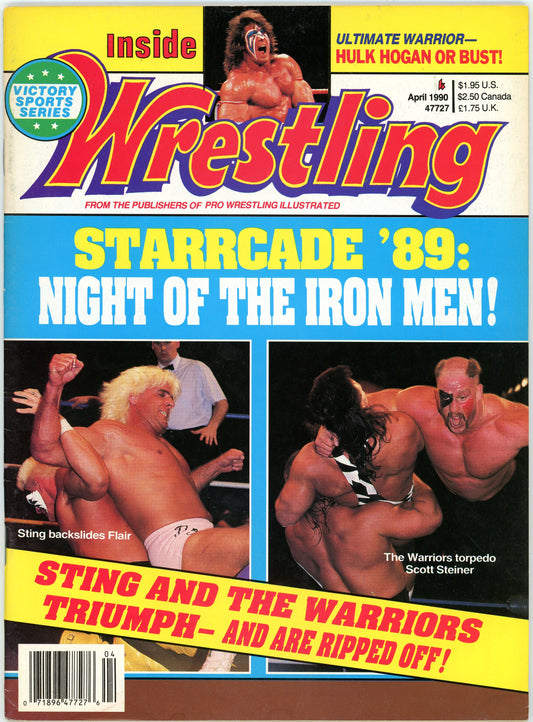 Inside Wrestling Vintage Magazine (April, 1990) Sting and the Warriors