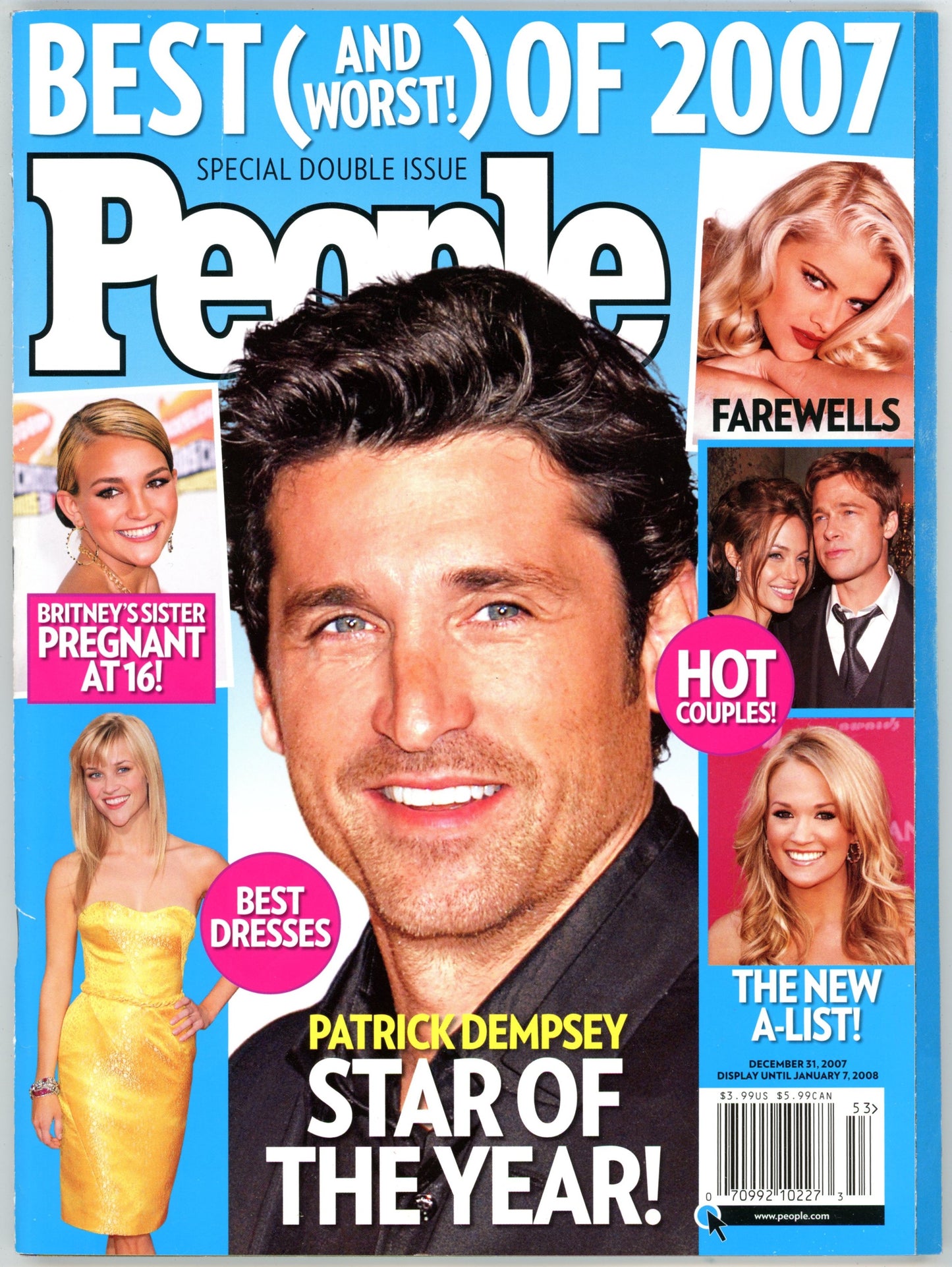 People Special Double Issue Vintage Magazine (December 31, 2007) Patrick Dempsey Cover
