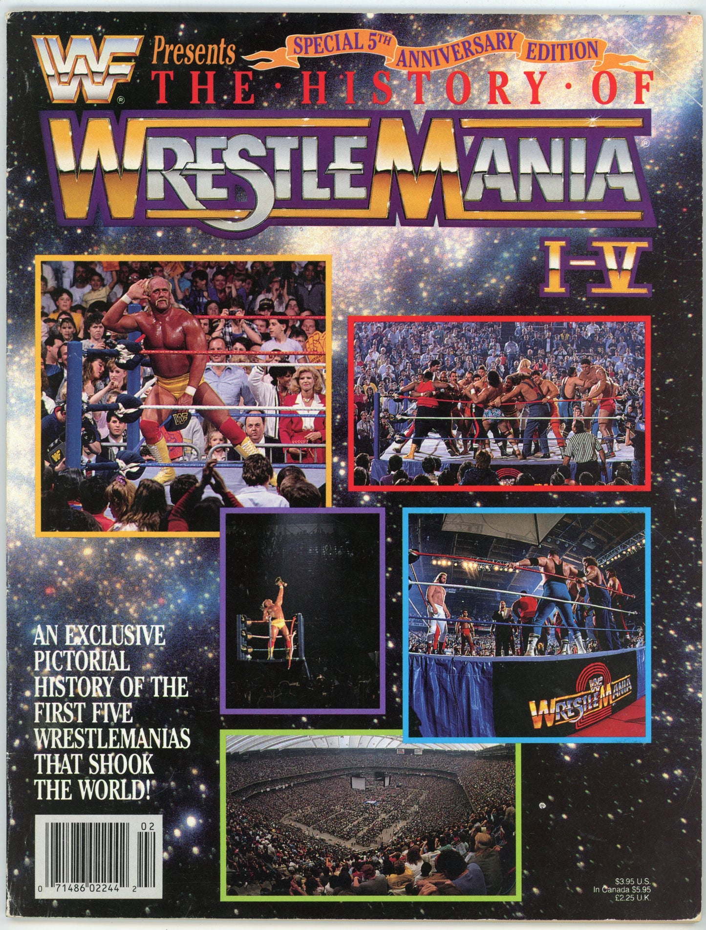 WWF WWE Presents The History of Wrestlemania I-V Vintage Wrestling Magazine (1990) Special 5th Anniversary Edition