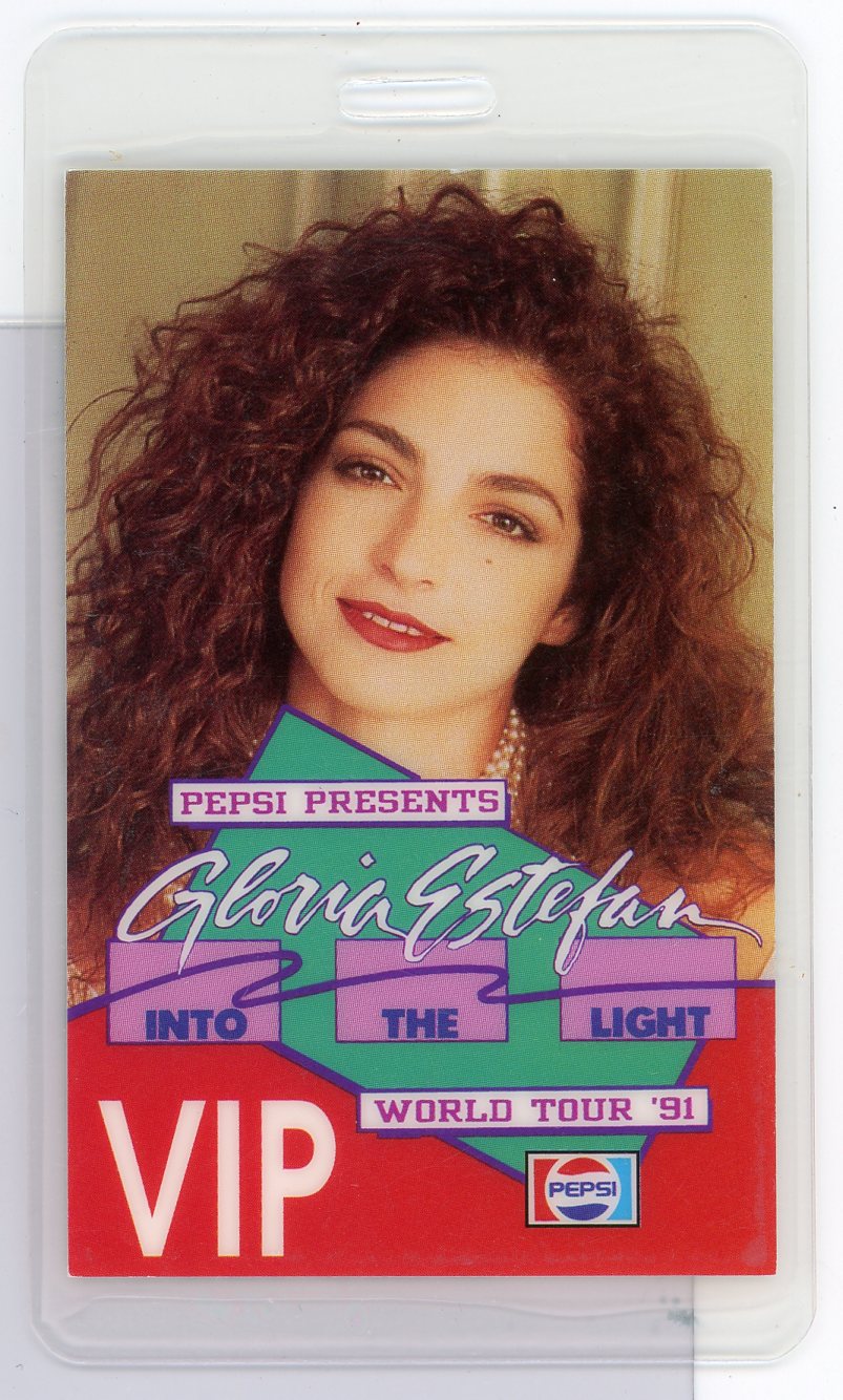 Gloria Estefan Vintage Into the Light Tour VIP Backstage Concert Pass