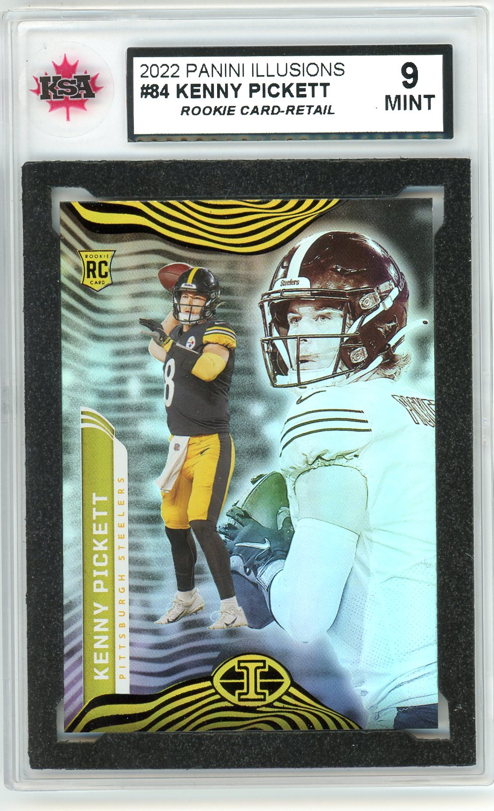 2022 Panini Illusions Kenny Pickett Graded Rookie Card #84 KSA 9