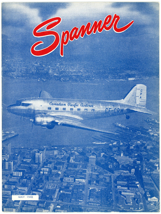 Canadian Pacific Railway Spanner No. 145 (May 1948) Vintage Magazine Douglas DC-3 Cover