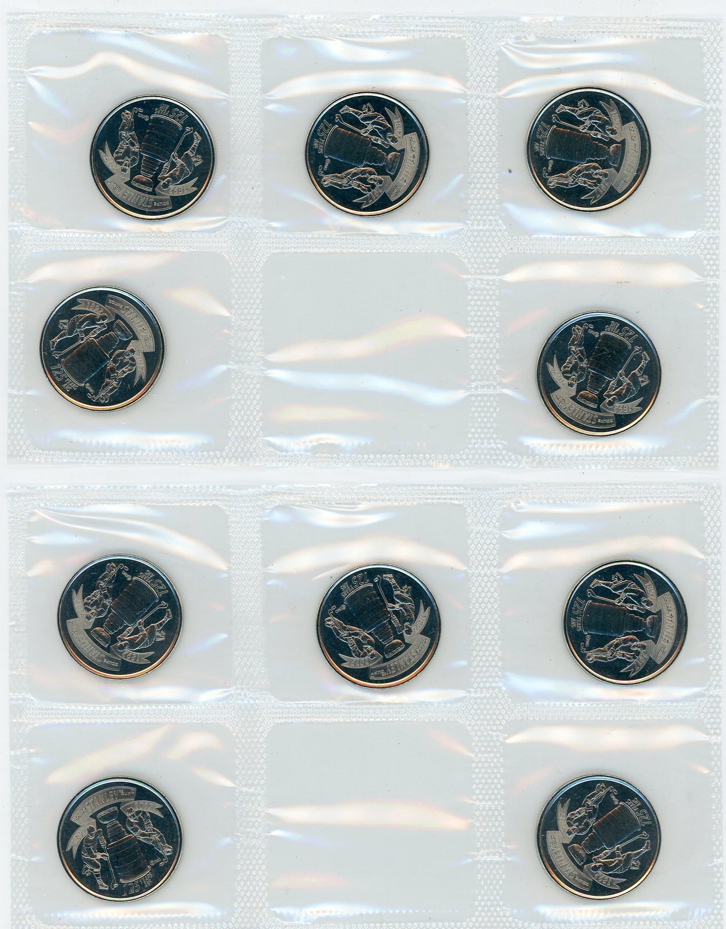 2017 Royal Canadian Mint Stanley Cup 125th Anniversary 25-Cent Circulation Ten-Coin Pack