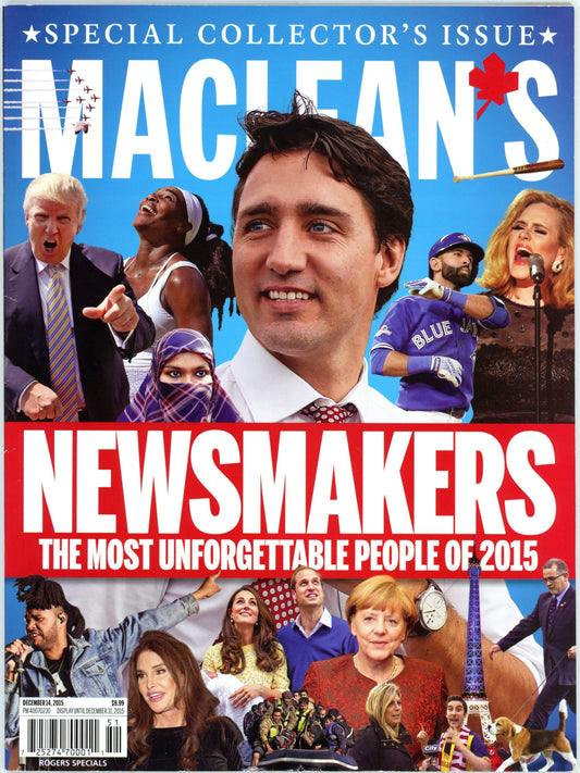 Maclean's Newsmakers Vintage Magazine (December 14, 2015) Special Collector's Issue