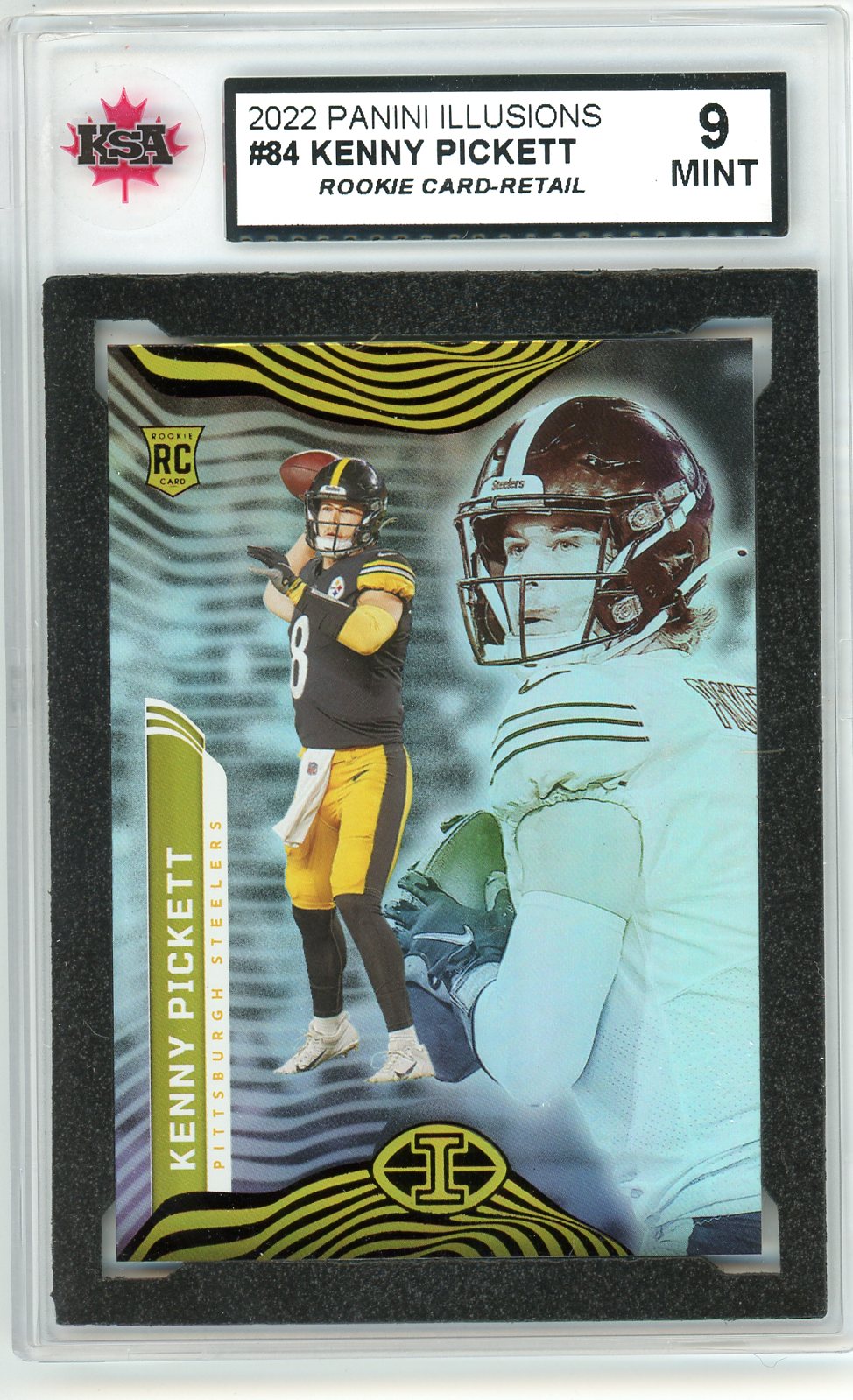 2022 Panini Illusions Kenny Pickett Retail Graded Rookie Card KSA 9