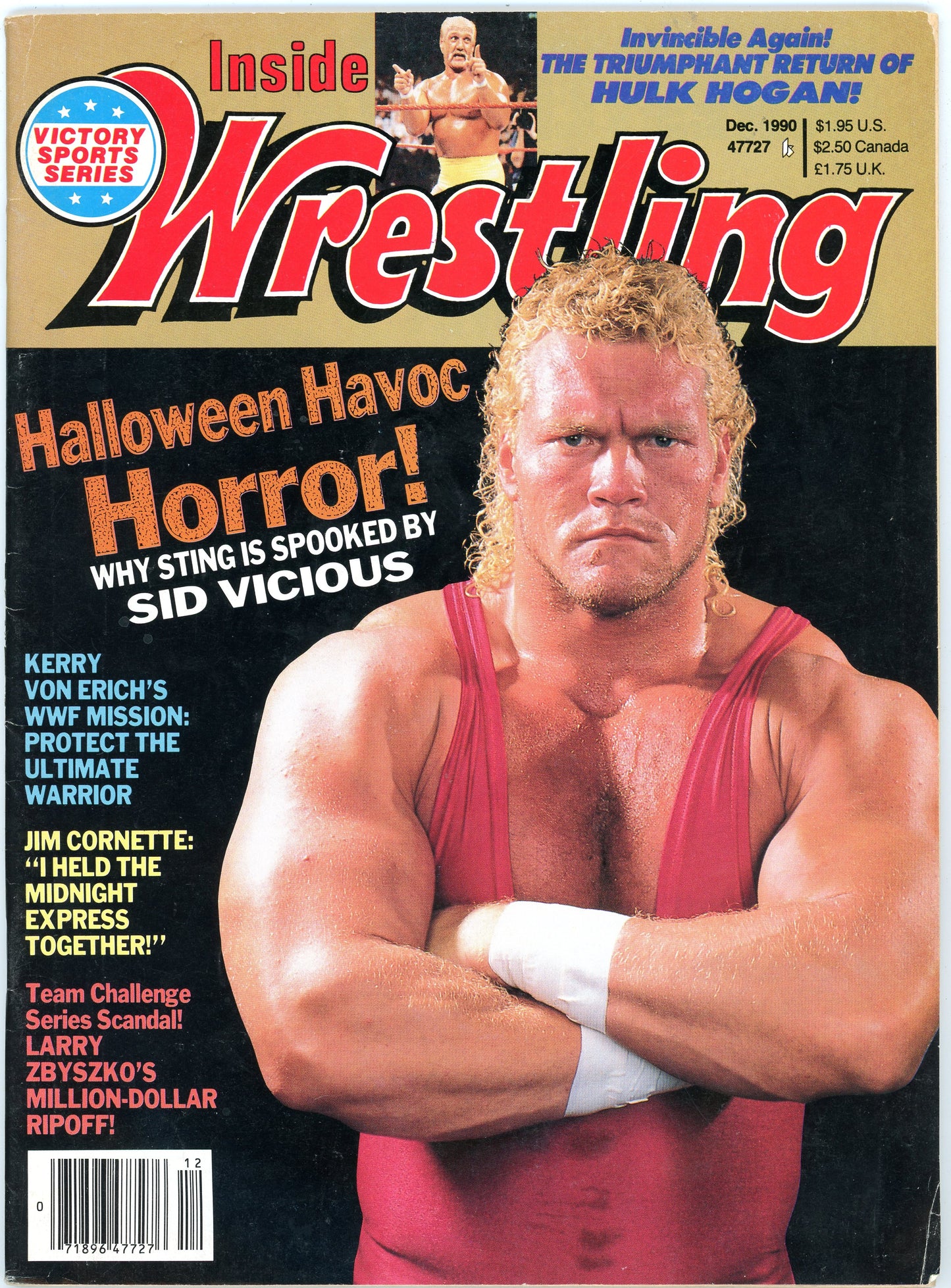 Inside Wrestling Vintage Magazine (December, 1990) Sid Vicious