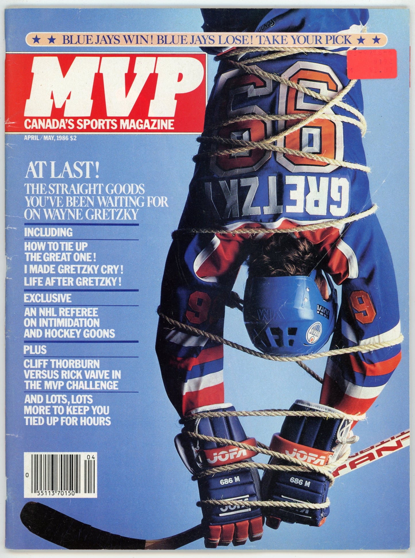 MVP Vintage Magazine (April/May 1986) Wayne Gretzky Cover