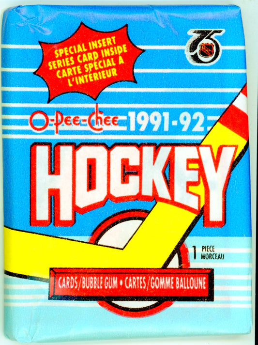 1991/92 O-Pee-Chee Hockey Trading Card Pack