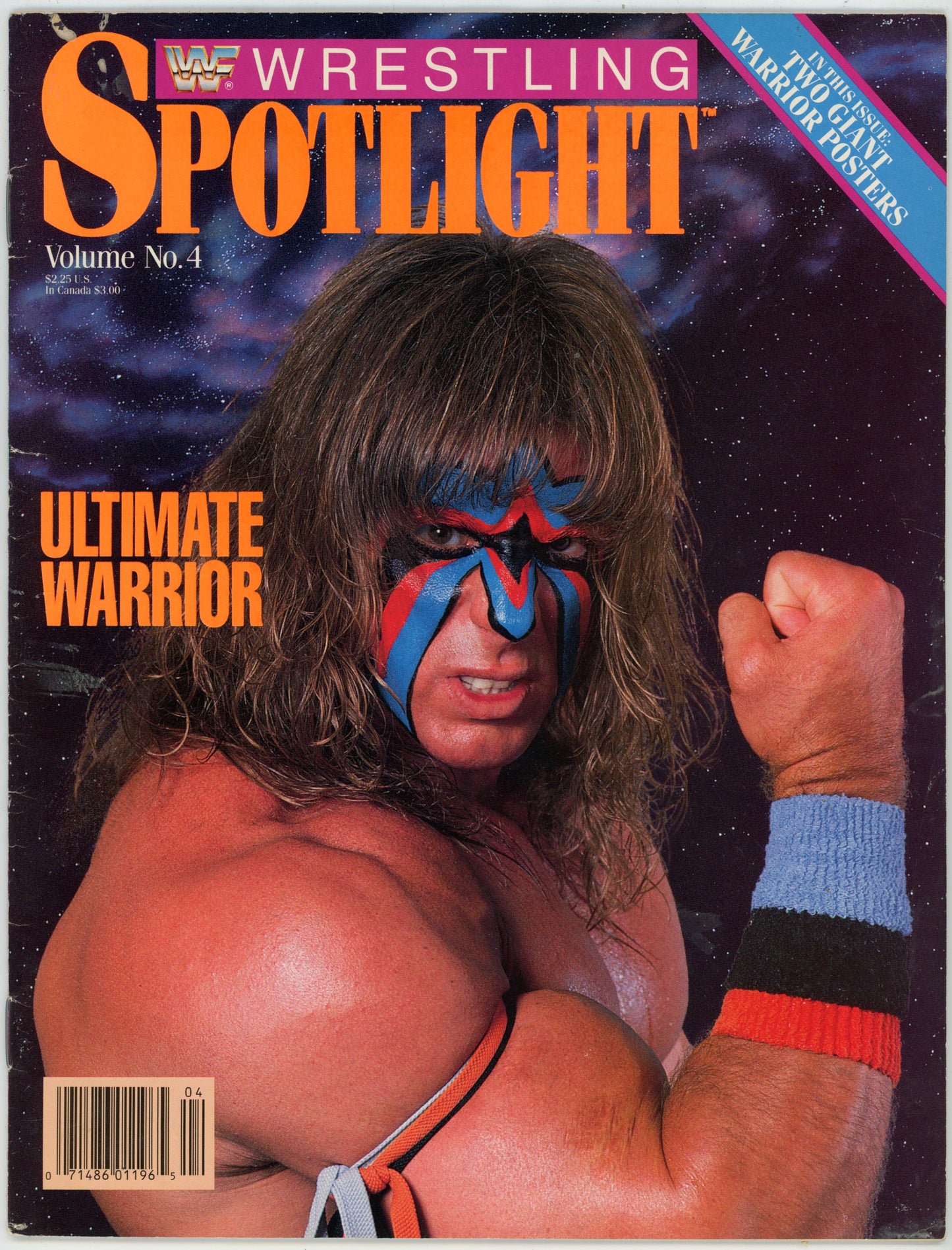 WWF WWE Wrestling Spotlight Vol. 4 Ultimate Warrior Wrestling Magazine (1989)