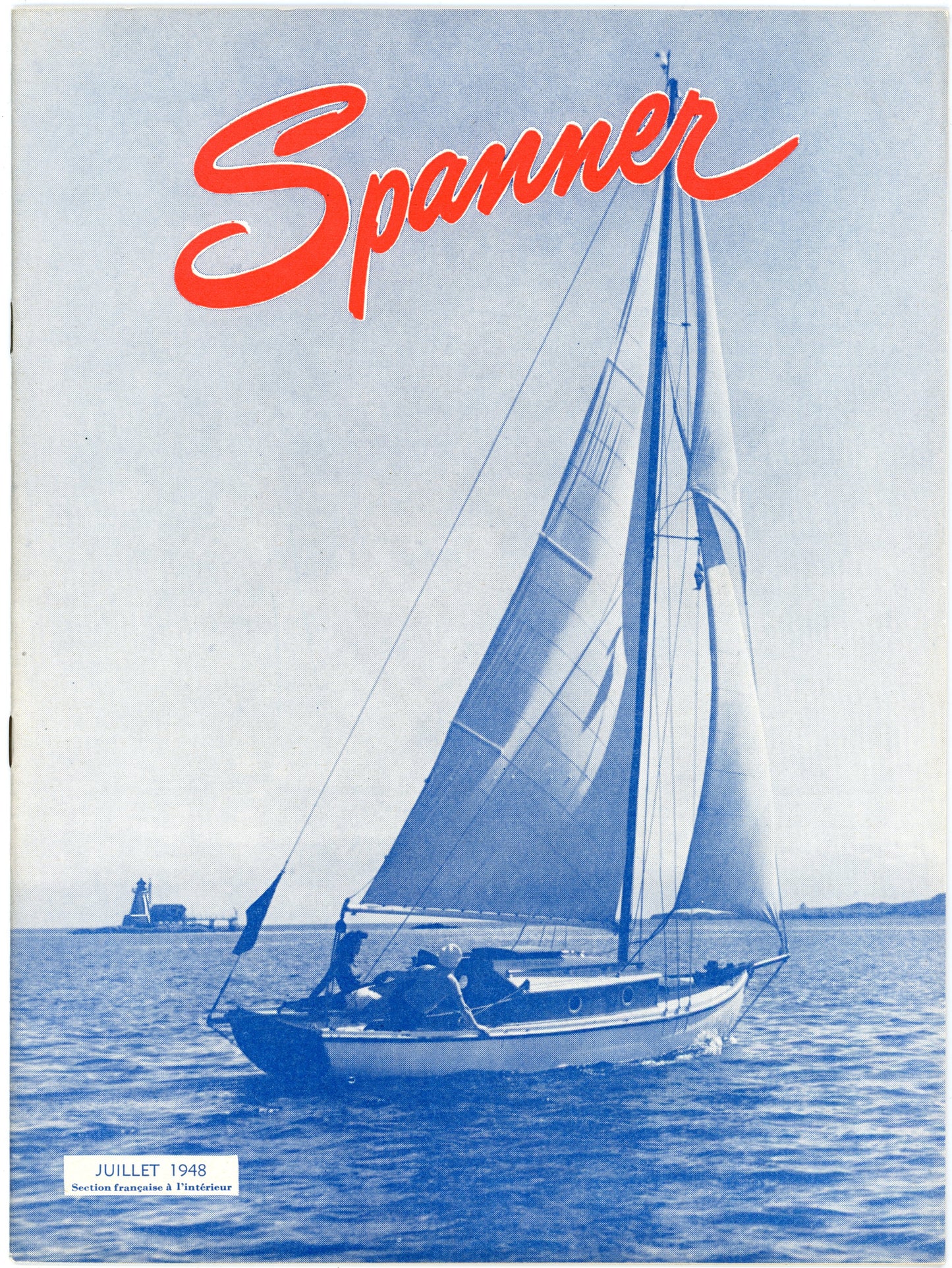 Canadian Pacific Railway Spanner No. 147 (July 1948) Vintage Magazine Bilingual Sailboat Cover