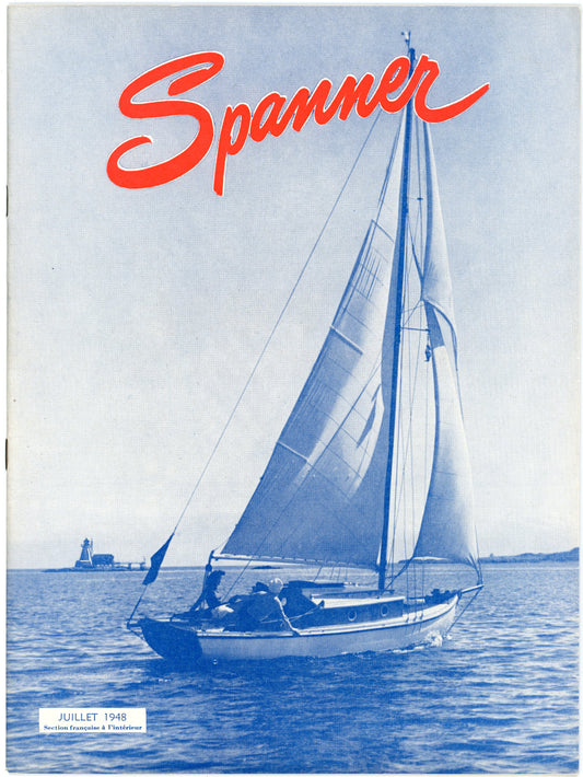 Canadian Pacific Railway Spanner No. 147 (July 1948) Vintage Magazine Bilingual Sailboat Cover