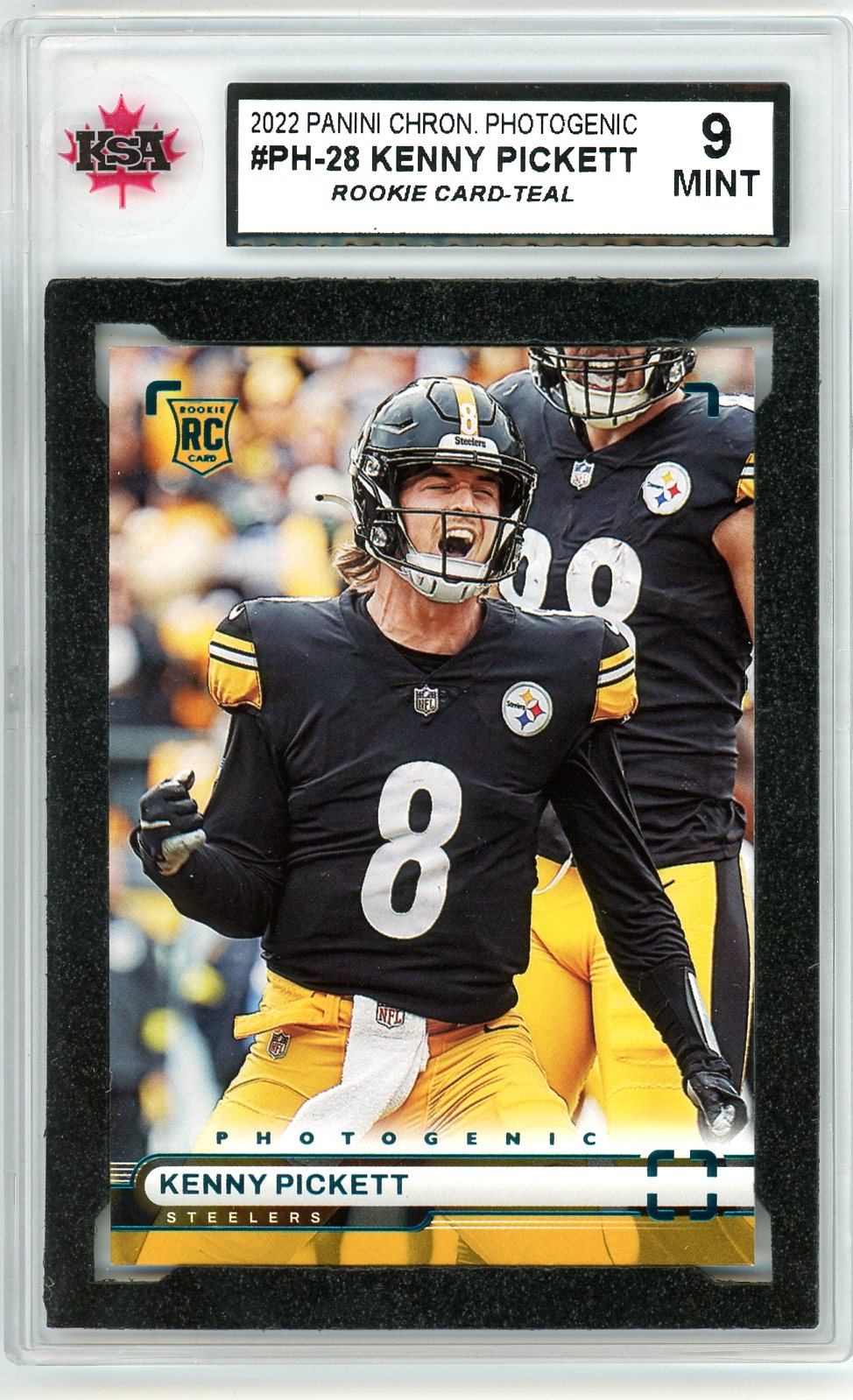 2022 Panini Chronicles Photogenic Kenny Pickett Graded Rookie Card #PH-28 KSA 9
