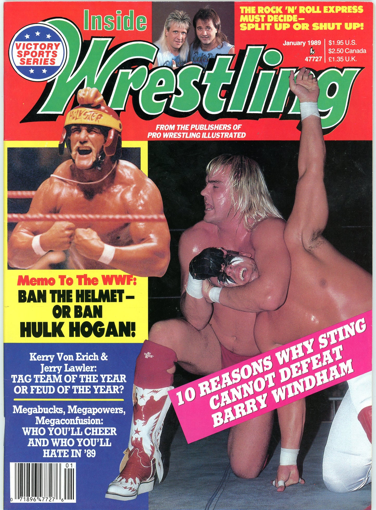 Inside Wrestling Vintage Magazine (January, 1989) Sting, Barry Windham