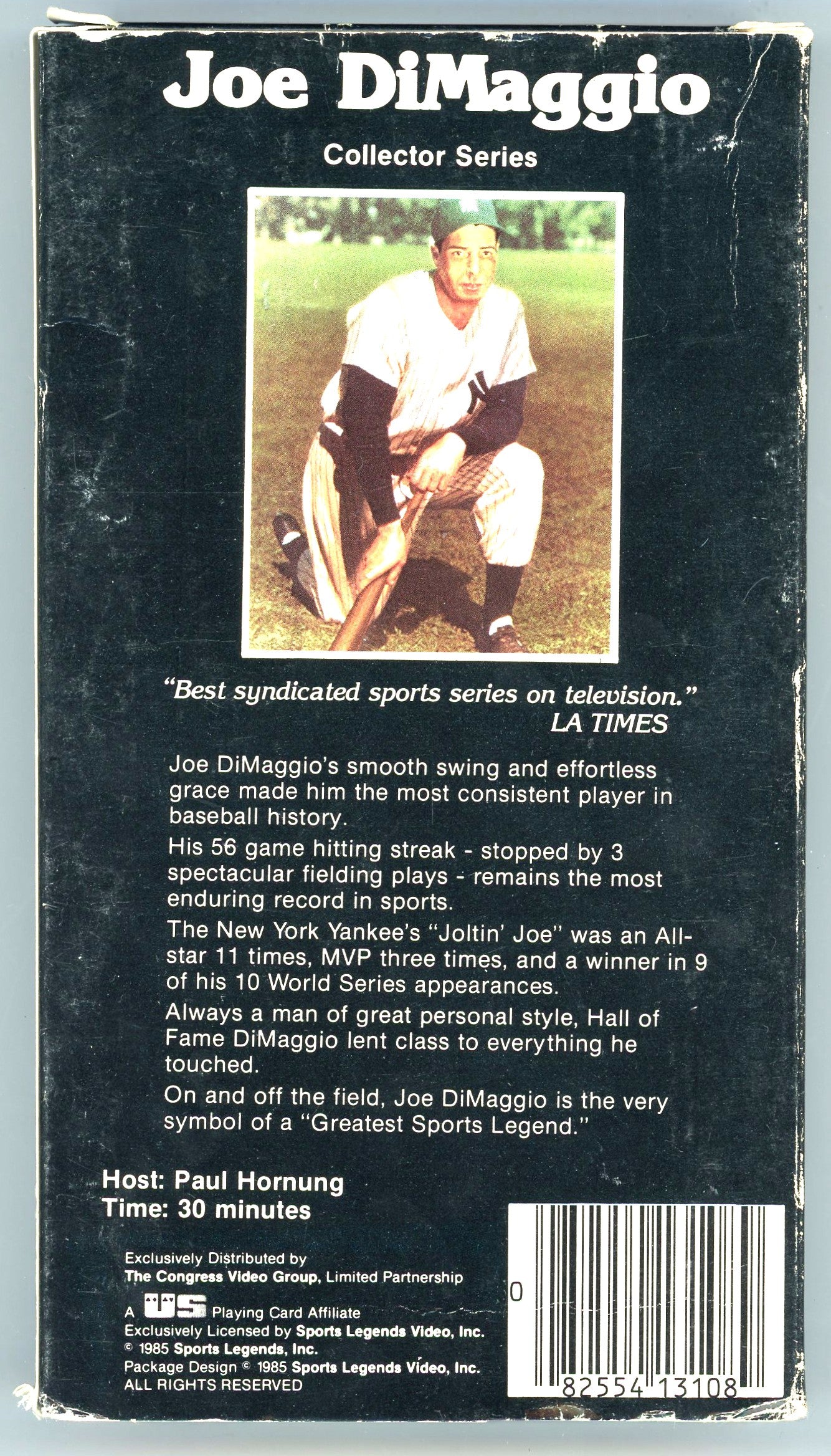 1985 Greatest Sports Legends Joe DiMaggio Collector Series Vintage VHS Tape