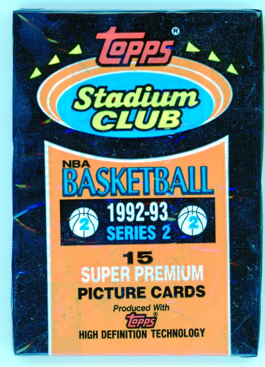 1992/93 Topps Stadium Basketball Series Two Trading Card Pack