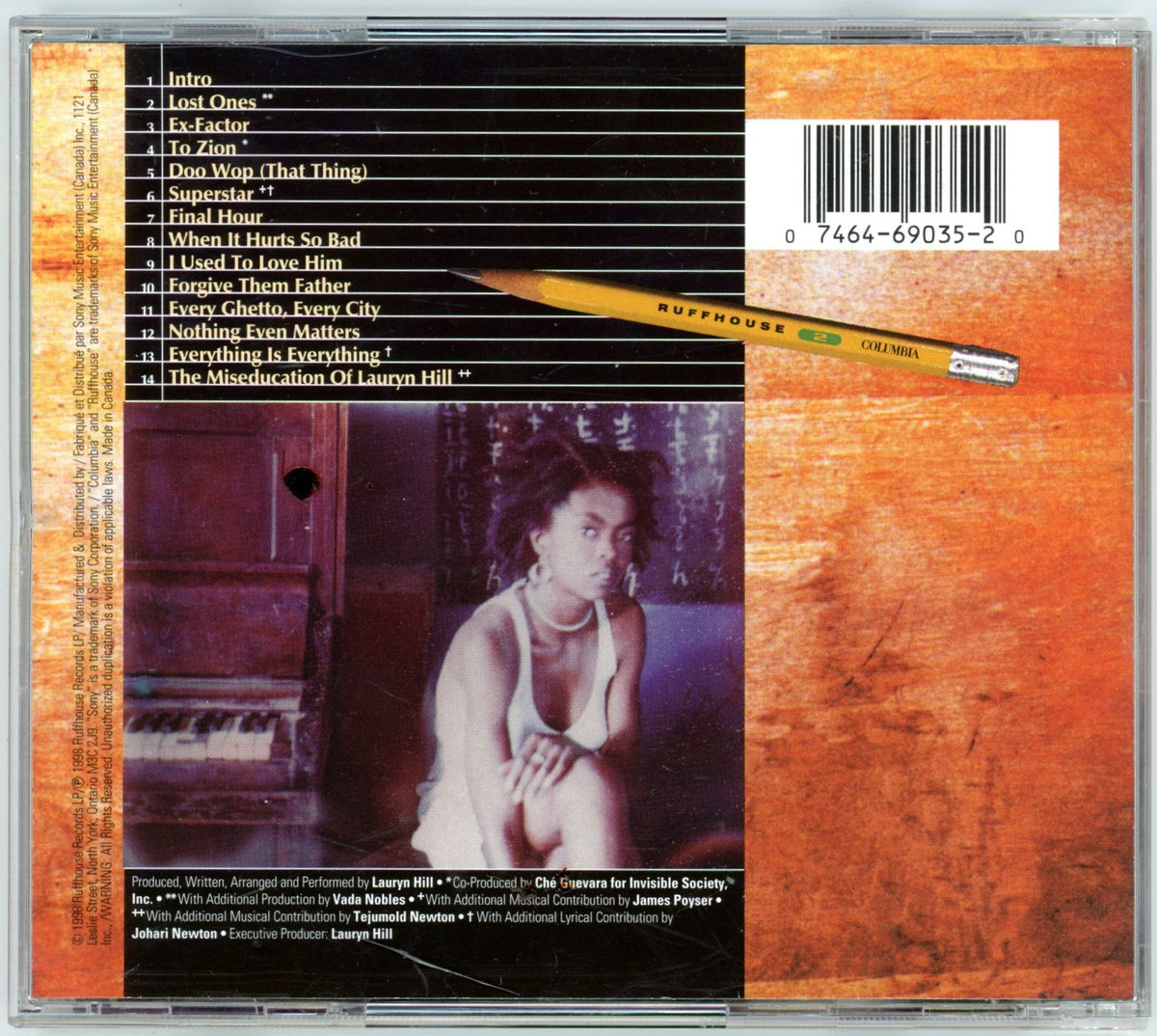 The Miseducation of Lauryn Hill (1998) Vintage Album CD Canada