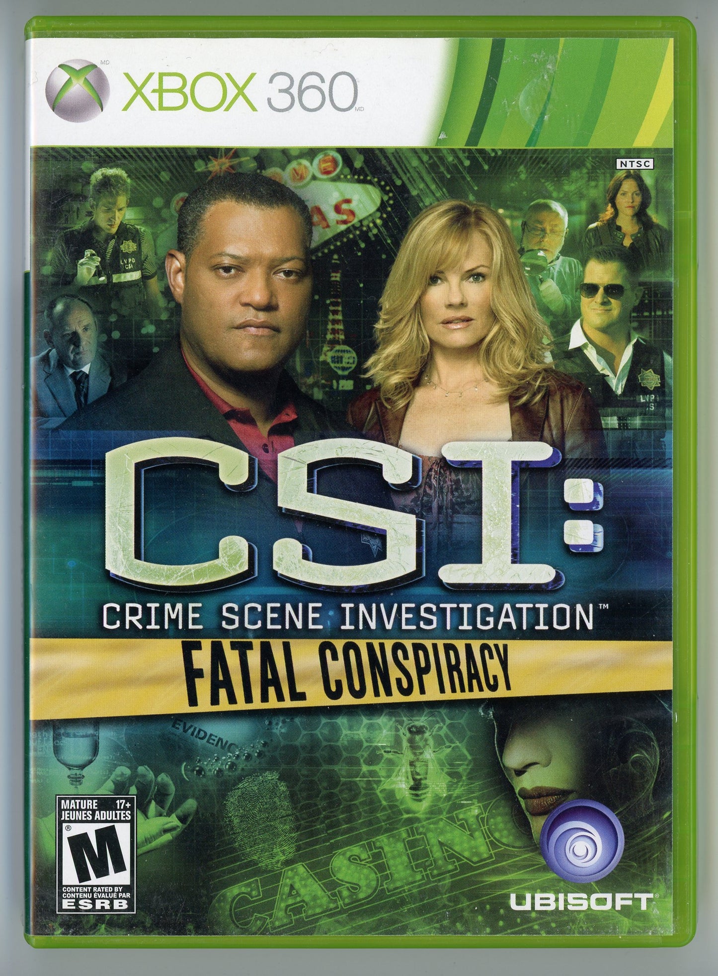 2010 CSI: Fatal Conspiracy Xbox 360 Video Game Disc In Box