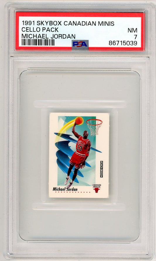 1991 Skybox Canadian Minis Michael Jordan Graded Card PSA 7