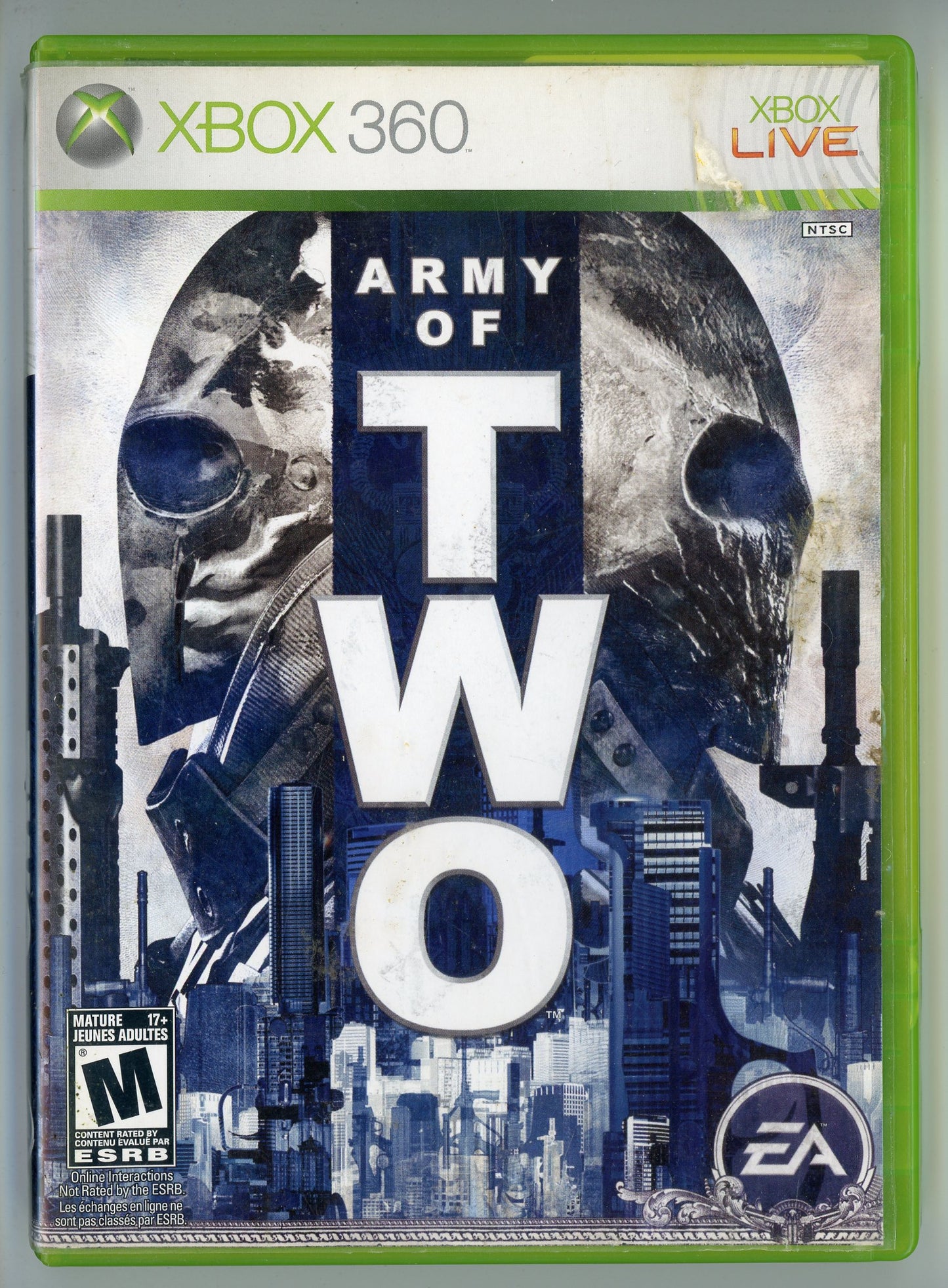 2008 EA Army of Two Xbox 360 Video Game Disc In Box