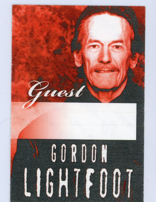 Gordon Lightfoot Vintage Tour Concert Guest Backstage/Crew Pass