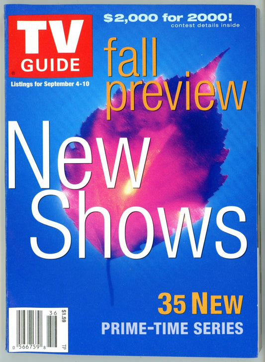 TV Guide Canada Vintage Magazine (September 4-10 1999) Newsstand Fall Preview