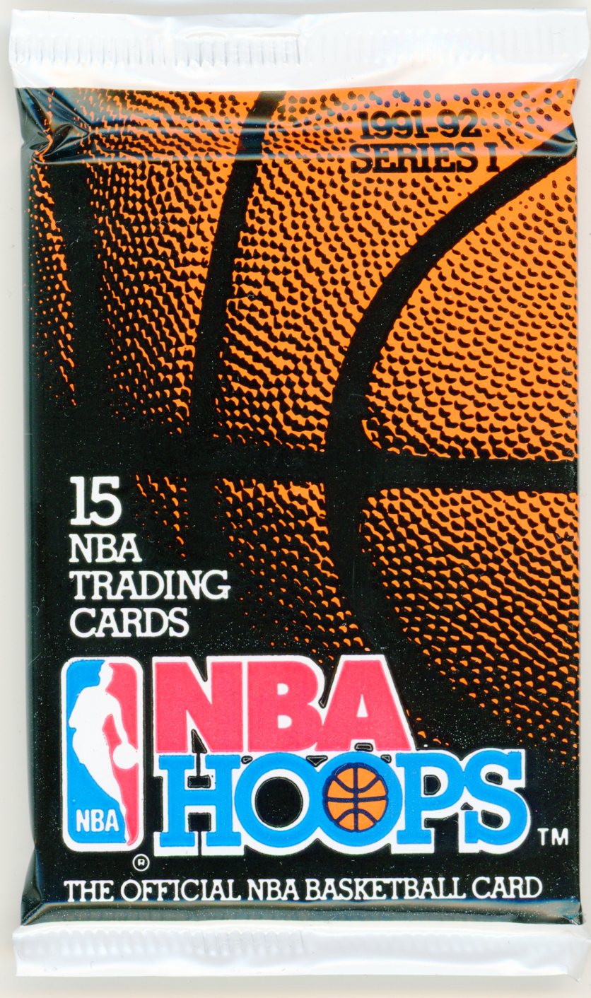 1991/92 Hoops Basketball Trading Card Pack