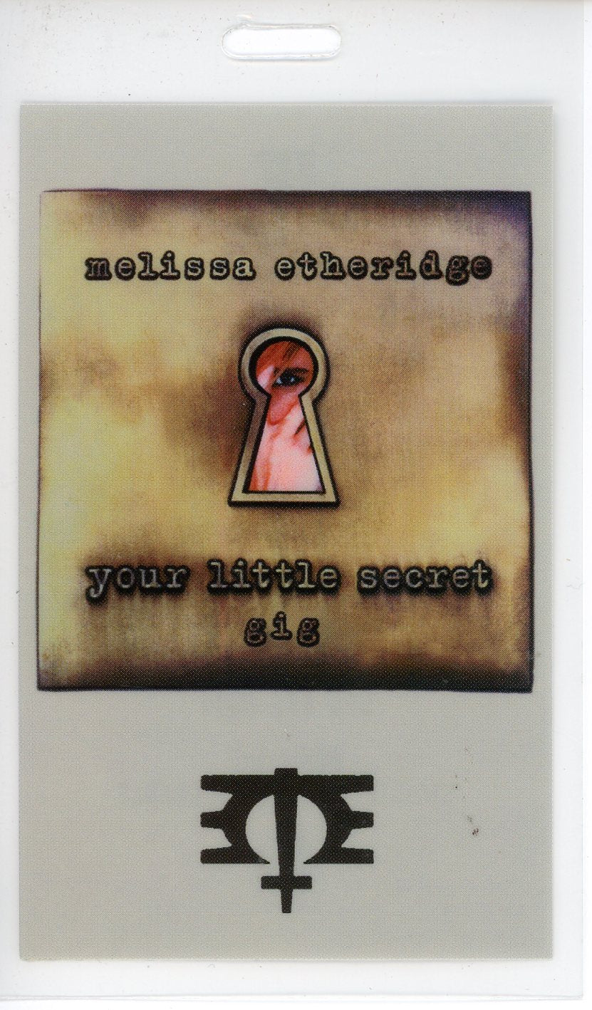 Melissa Etheridge Vintage Your Little Secret Invite-Only Backstage/Crew Pass (Vancouver, 1995)