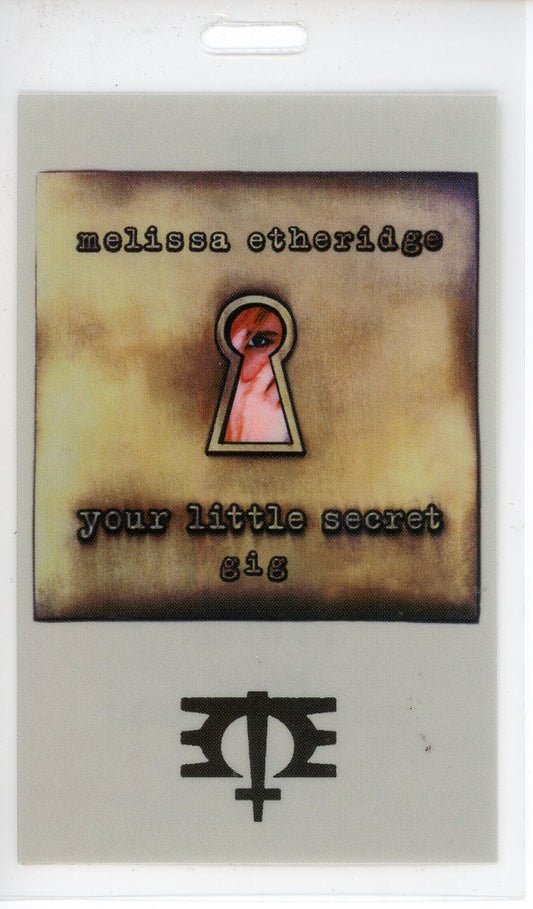 Melissa Etheridge Vintage Your Little Secret Invite-Only Backstage/Crew Pass (Vancouver, 1995)